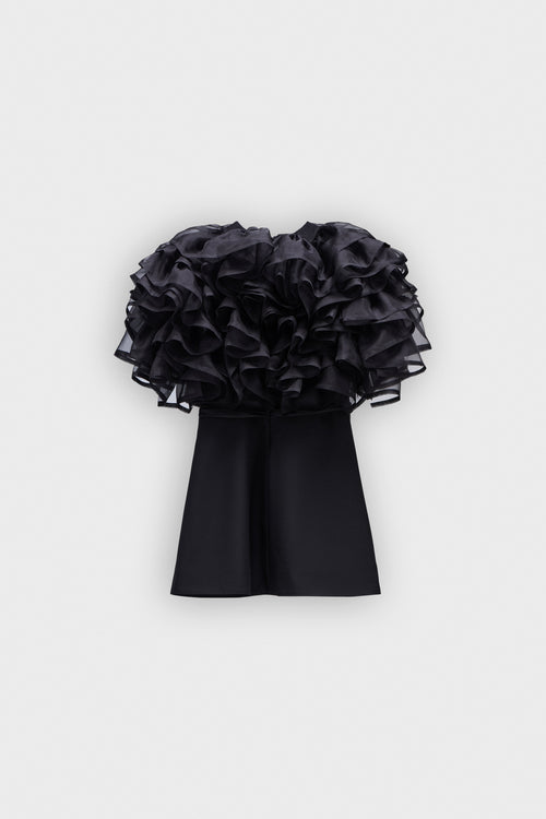 VOLANT ORGANZA MINI DRESS