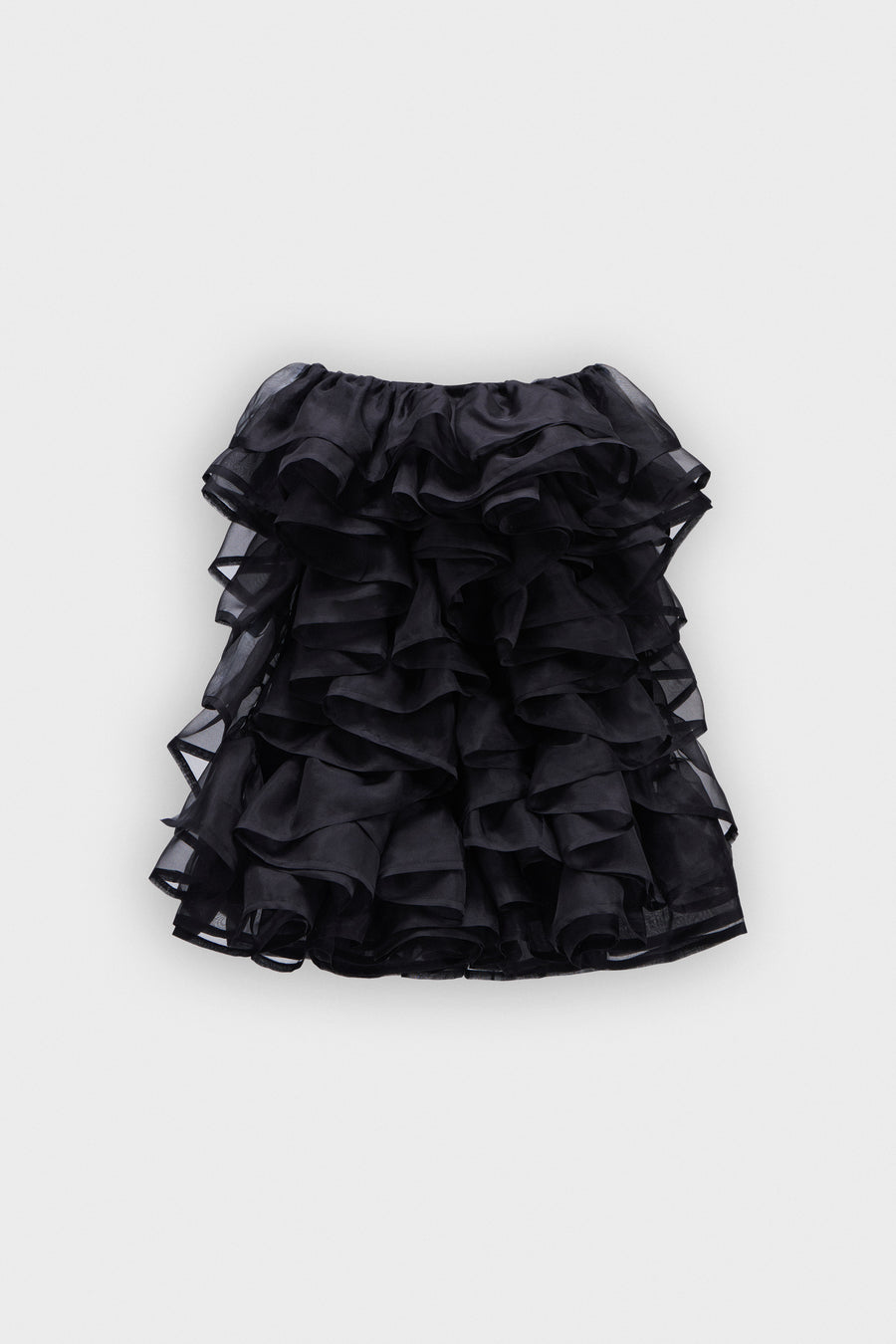 ALL-OVER VOLANTS ORGANZA MINI DRESS