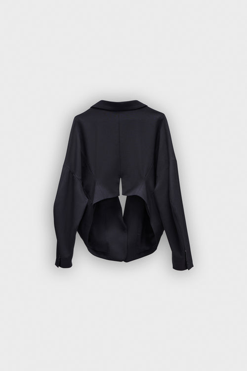 BLAZER MET LAGE HALSLIJN