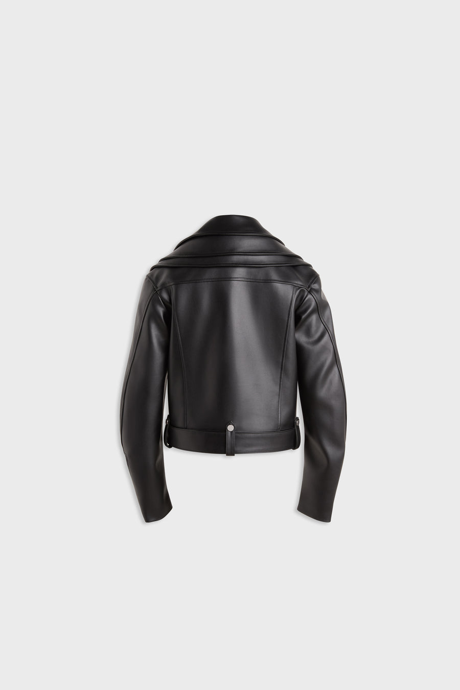 MULTI-LAYERED LEATHER BIKER JACKET
