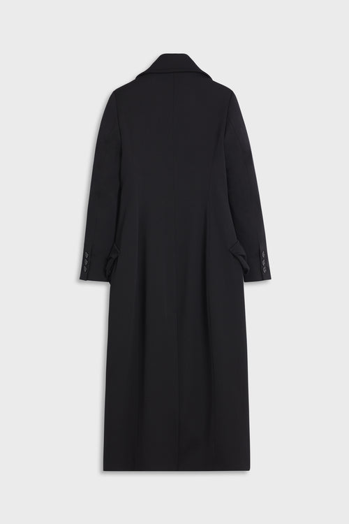 PLEATED POCKETS WOOL COAT