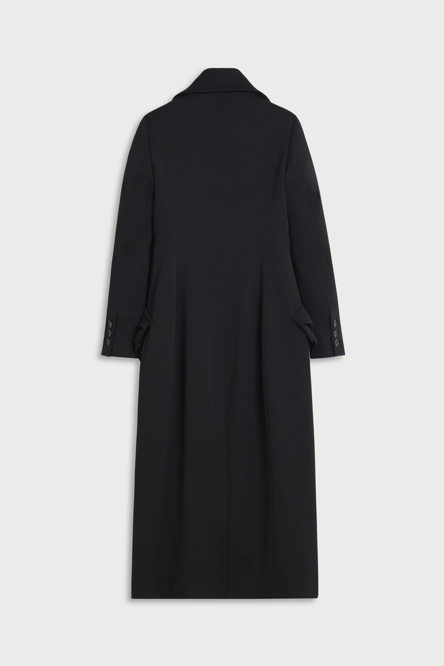 PLEATED POCKETS WOOL COAT