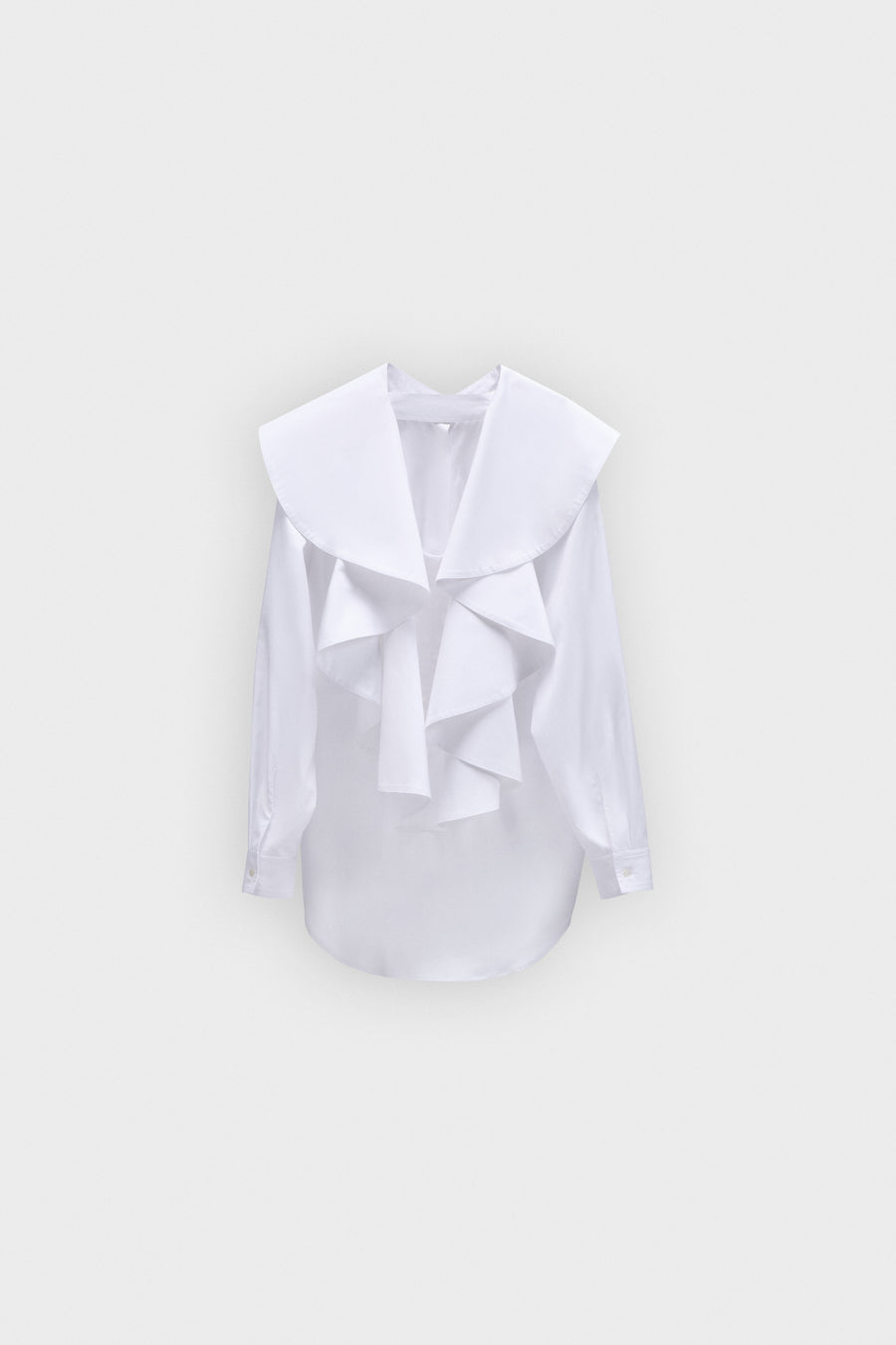VOLANT DETAIL POPLIN SHIRT