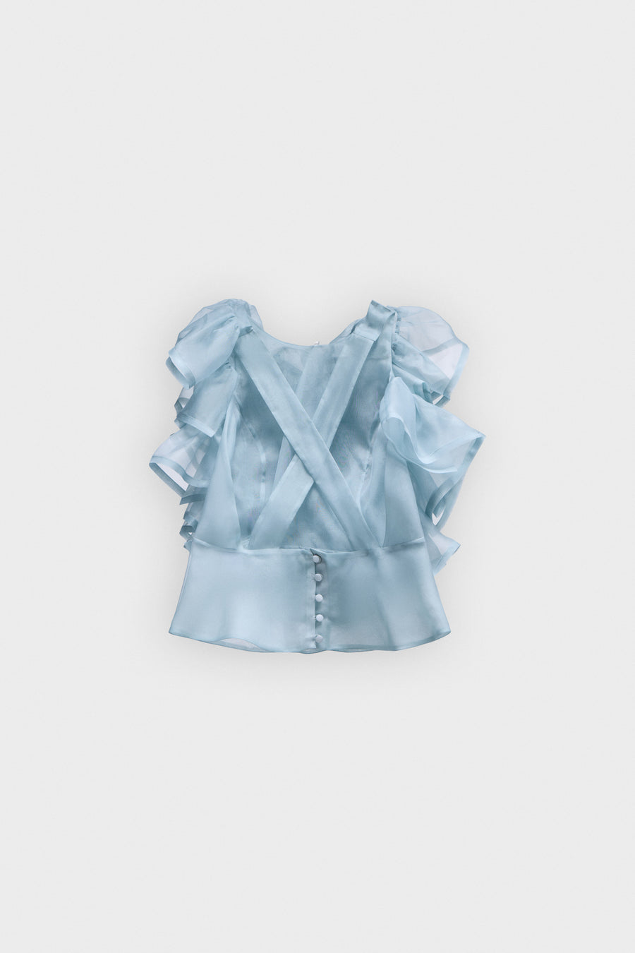 VOLANT JABOT ORGANZA TOP