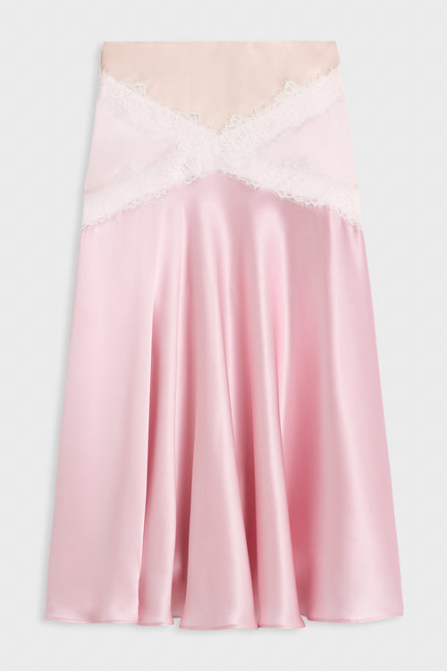 SILK LACE MIDI SKIRT