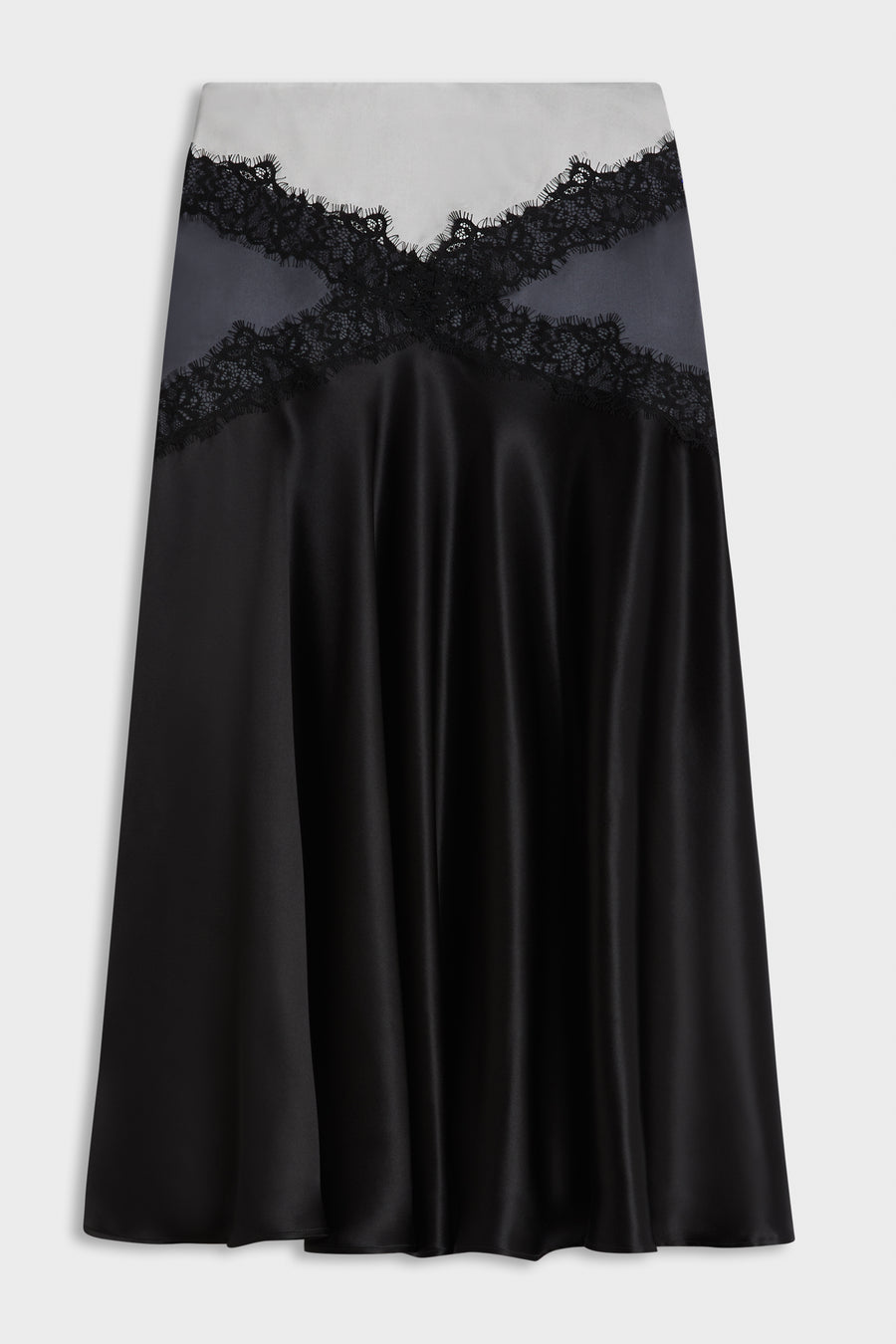 SILK LACE MIDI SKIRT