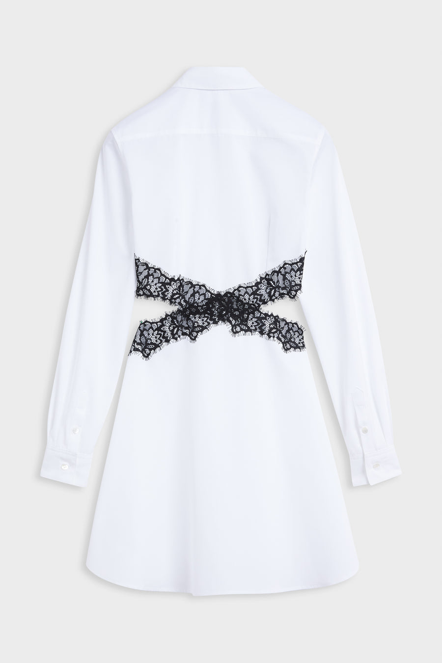 LACE CUT OUT SHIRT DRESS