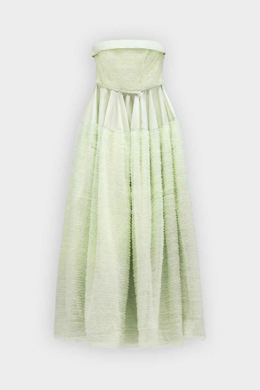 TULLE RUFFLE CIRCLE MAXI DRESS