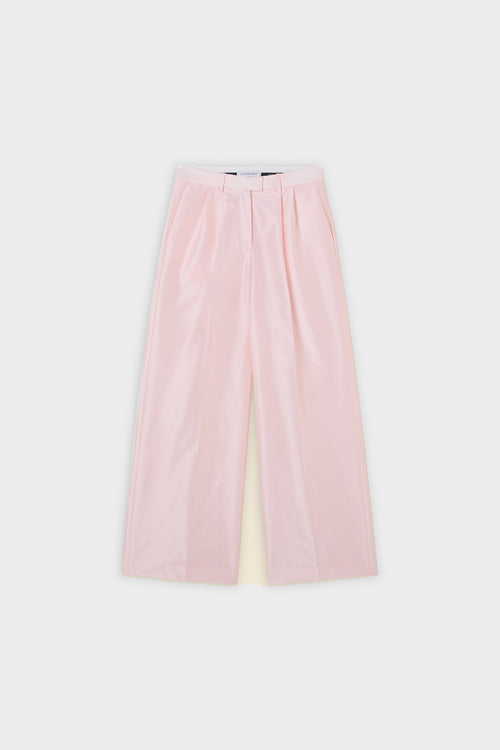 STRAIGHT LEG TAFFETA TROUSERS