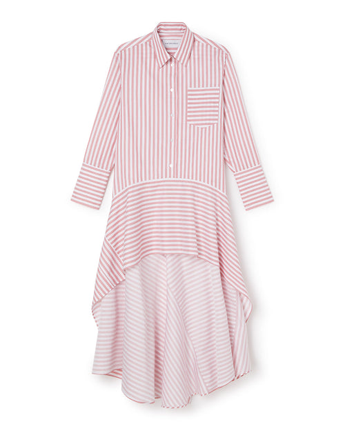 ASYMMETRICAL VOLANT SHIRT DRESS