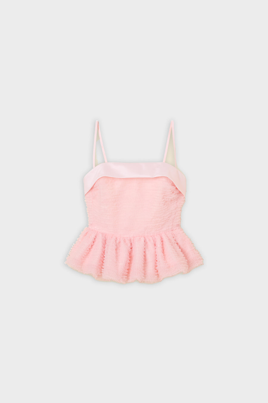 TULLE RUFFLE TOP