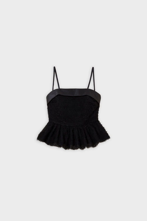 TULLE RUFFLE TOP