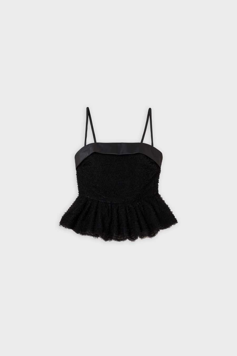 TULLE RUFFLE TOP