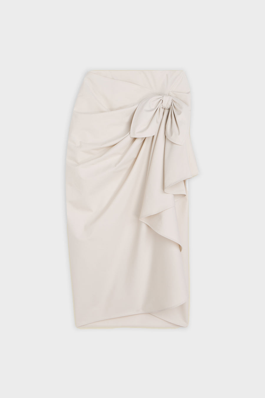 KNOTTED GABARDINE SKIRT