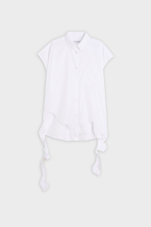 SLEEVELESS POPLIN SHIRT