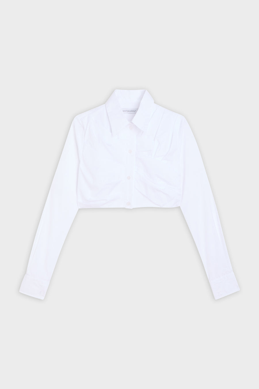PLEATED POPLIN SHIRT