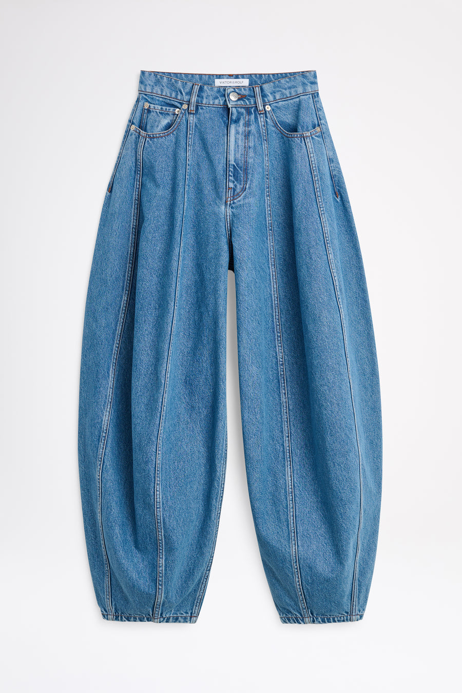 Blue jeans on a white background