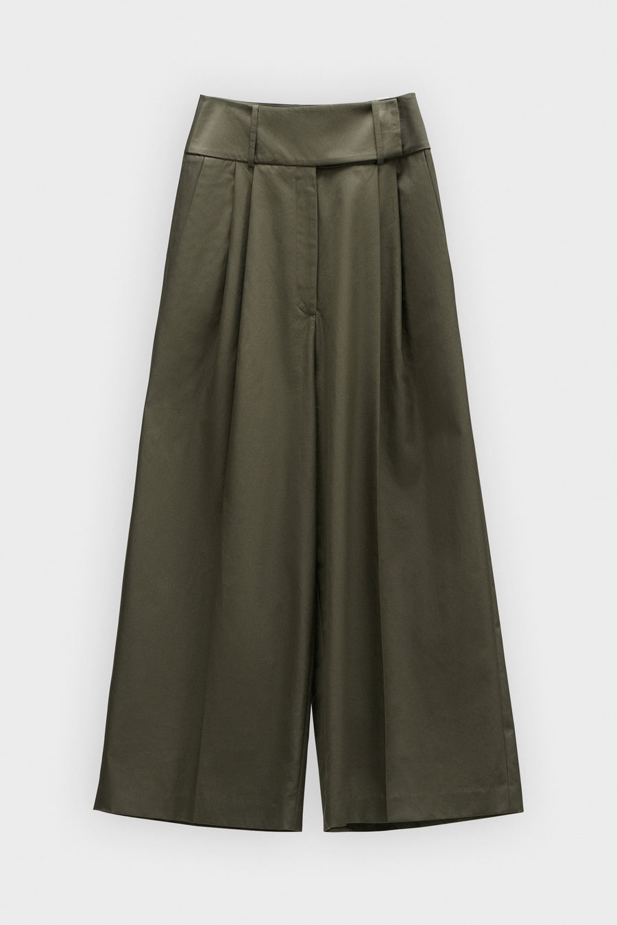 DRAGGED GABARDINE TROUSERS