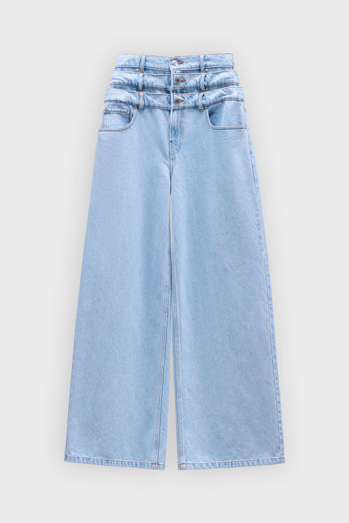 MULTI-LAYERED DENIM JEANS