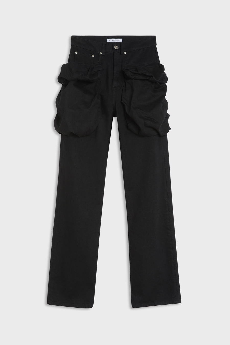 PLEATED POCKET STRAIGTH DENIM