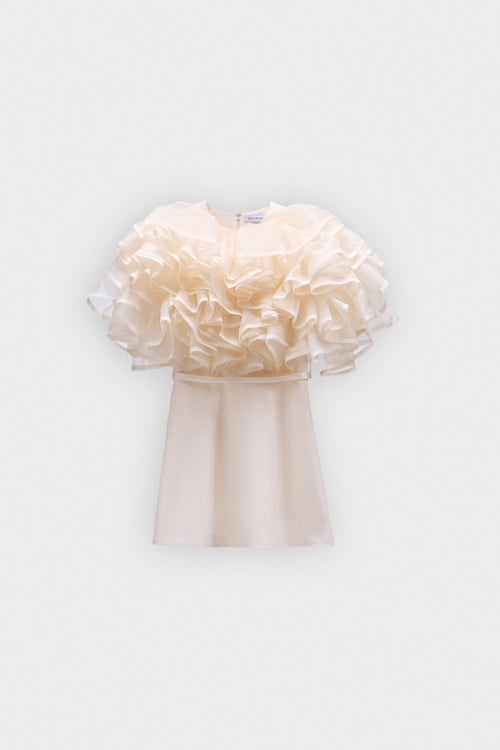 VOLANT ORGANZA MINI DRESS