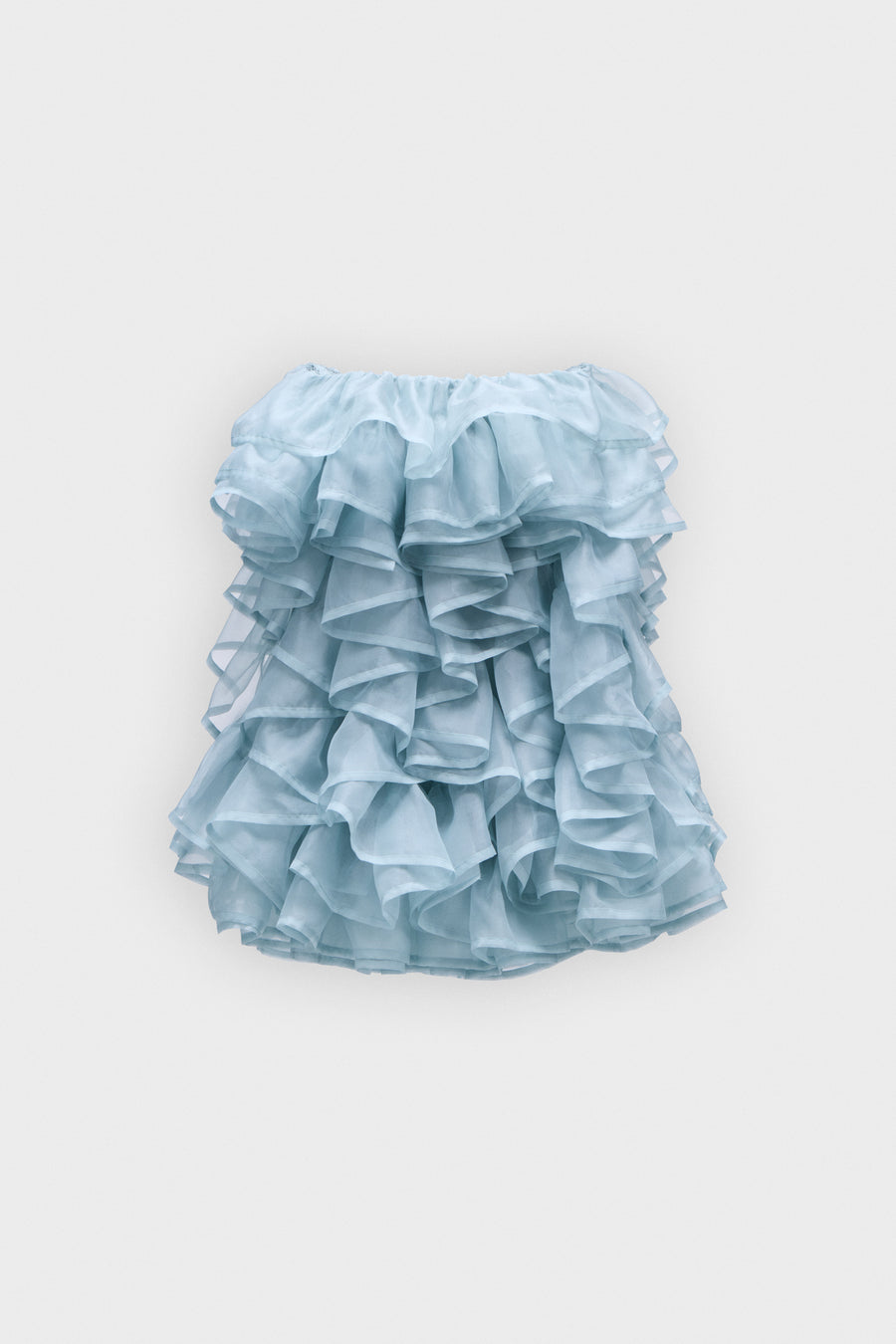 ALL-OVER VOLANTS ORGANZA MINI DRESS