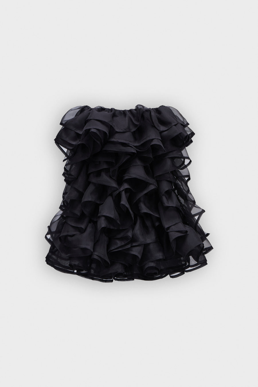 ALL-OVER VOLANTS ORGANZA MINI DRESS