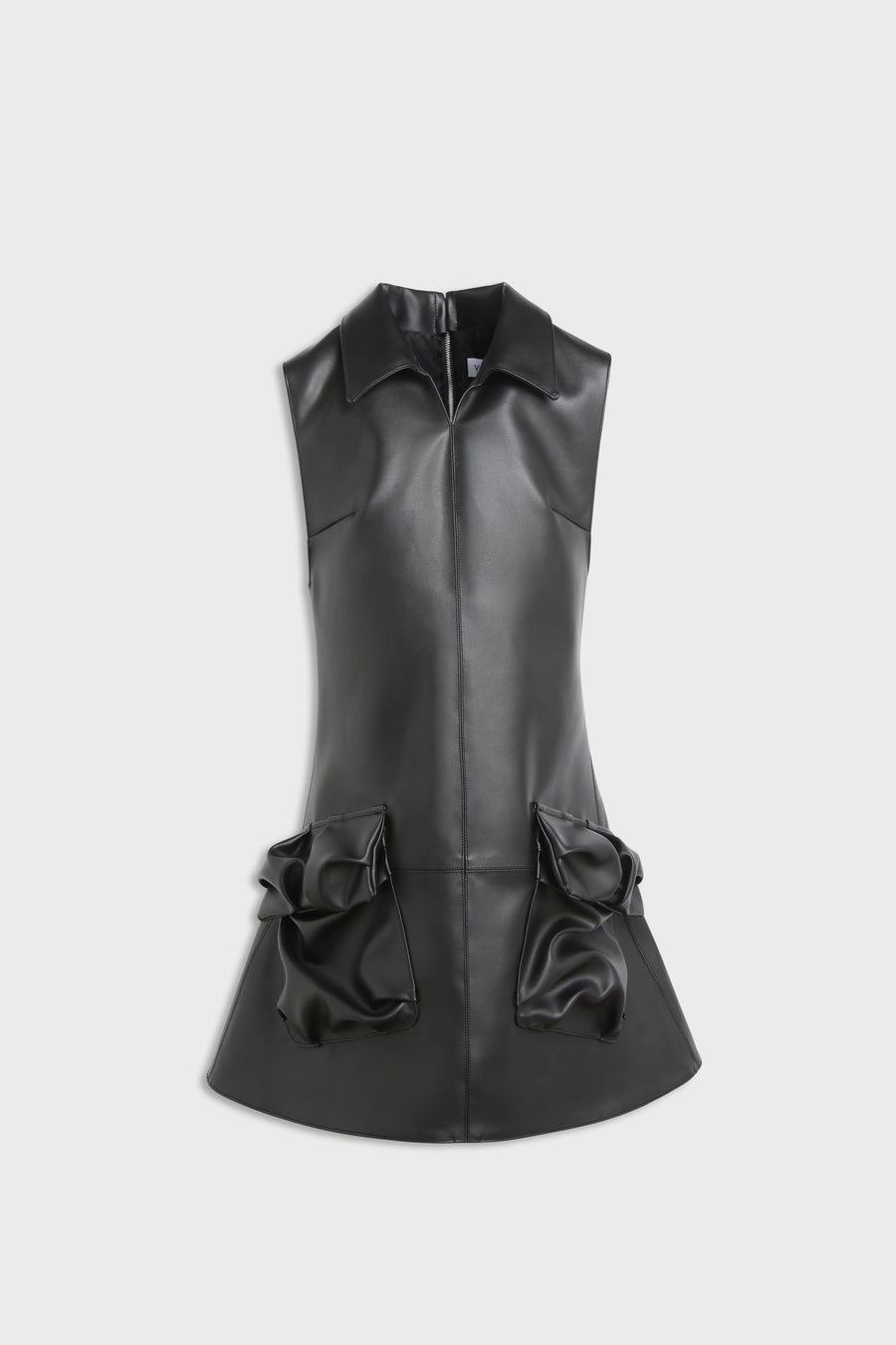 LEATHER POCKET MINI DRESS