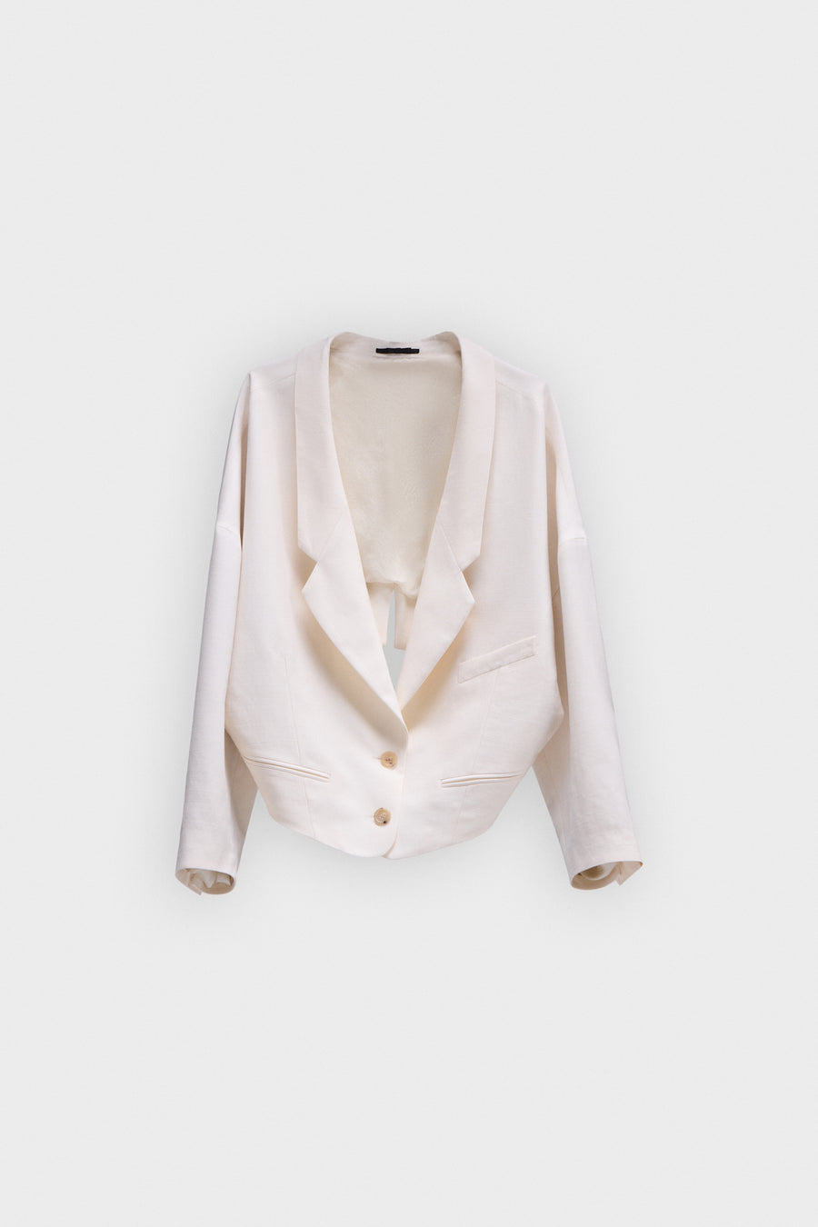 DRAGGED WOOL-BLEND BLAZER