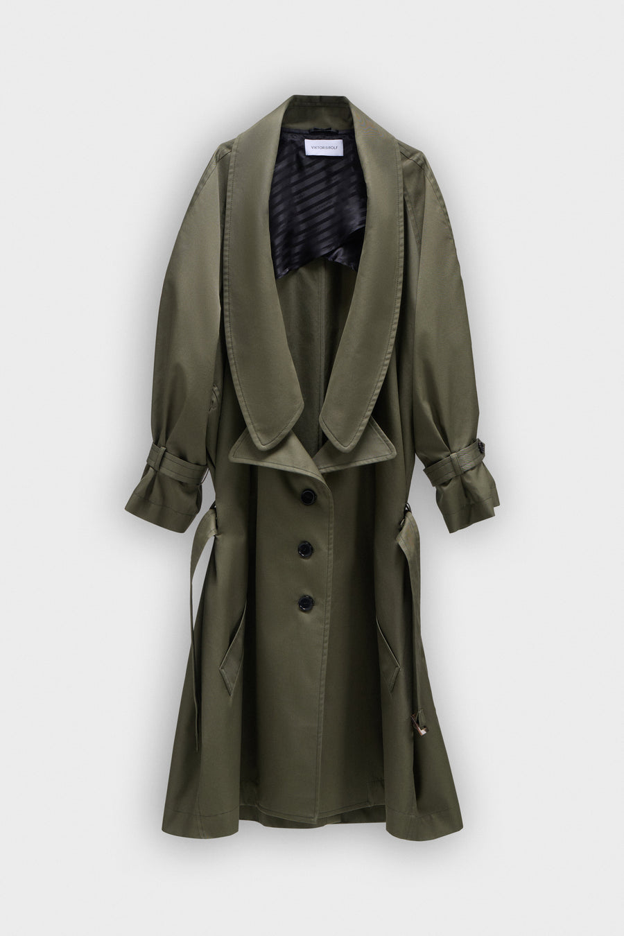 TRENCHCOAT MET LAGE HALSLIJN