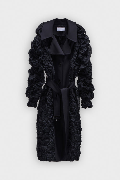 TRENCHCOAT MET PLISSÉ