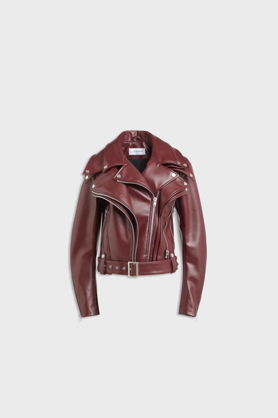 MULTI-LAYERED LEATHER BIKER JACKET