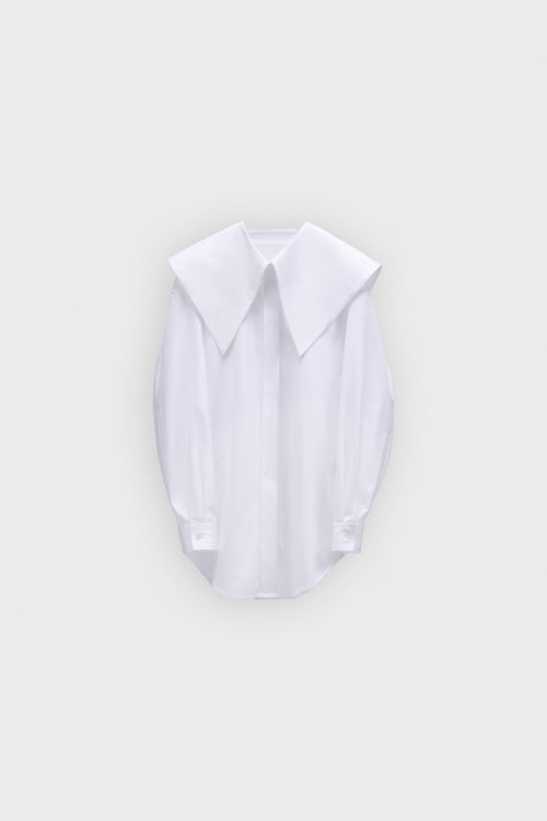 VOLANT DETAIL POPLIN SHIRT