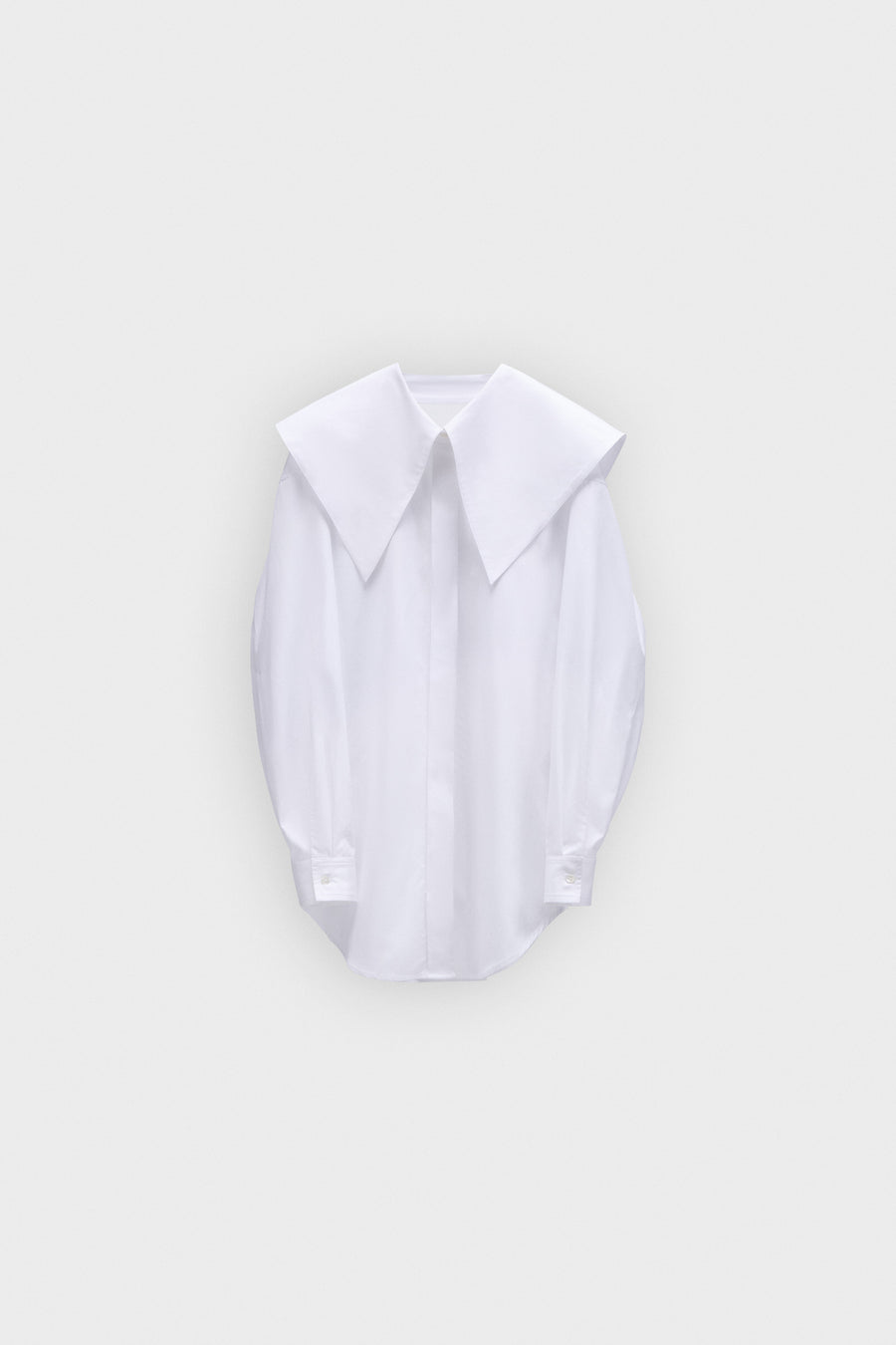 VOLANT DETAIL POPLIN SHIRT
