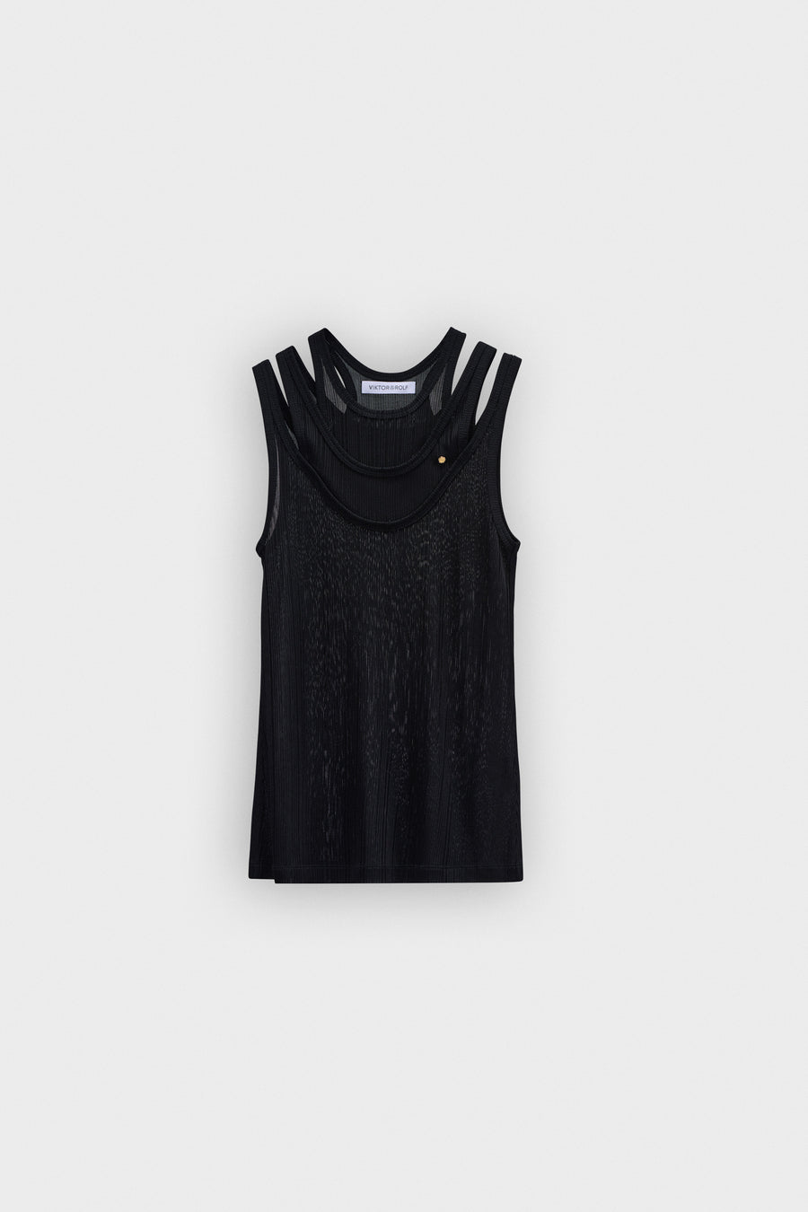 Viktor&Rolf Black Multi-Layered Jersey Tank Dress Viktor&Rolf Black Multi-Layered Jersey Tank Dress