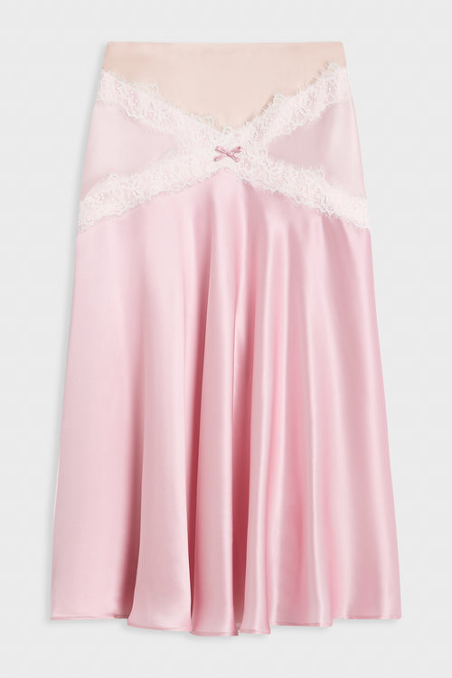 SILK LACE MIDI SKIRT