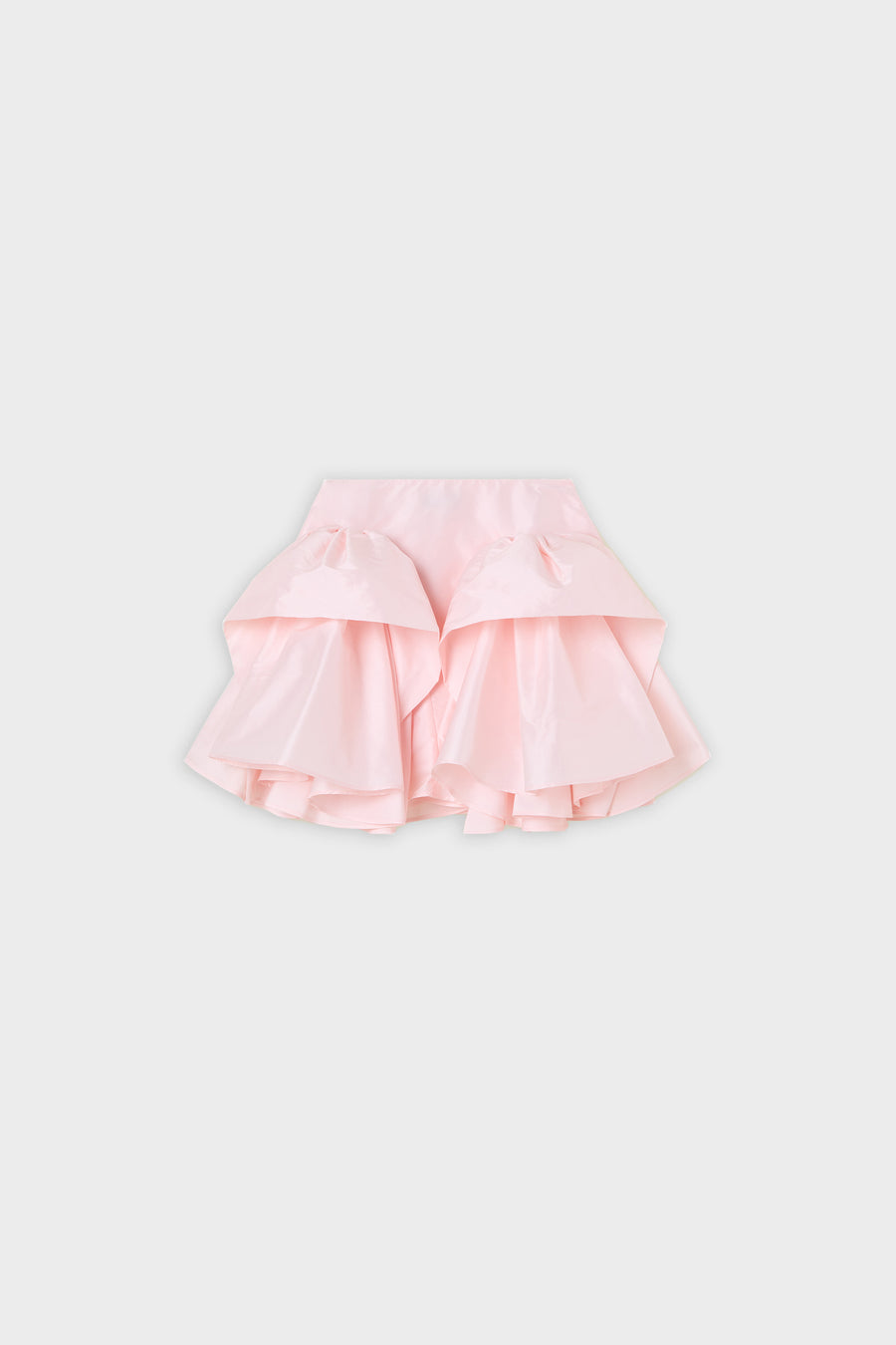 TUCK UP TAFFETA MINI SKIRT