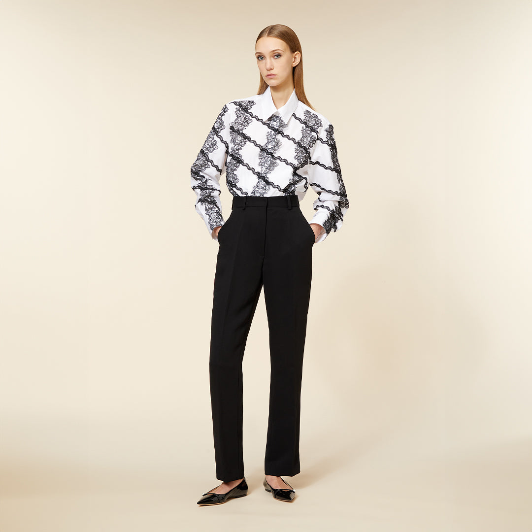 パンツ Kiton Tailored Viscose Cigarette Pants With Button Closure Kiton Tailored Viscose Cigarette Pants With Button Closure