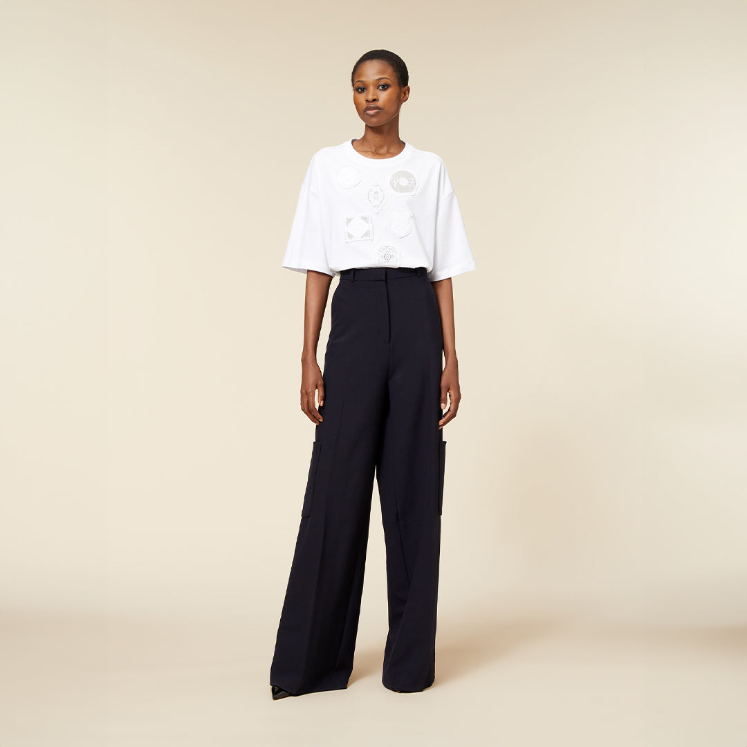 パンツ 2000s VIKTOR&ROLF Black Straight Slacks CARGO SUIT PANTS – Viktor&Rolf