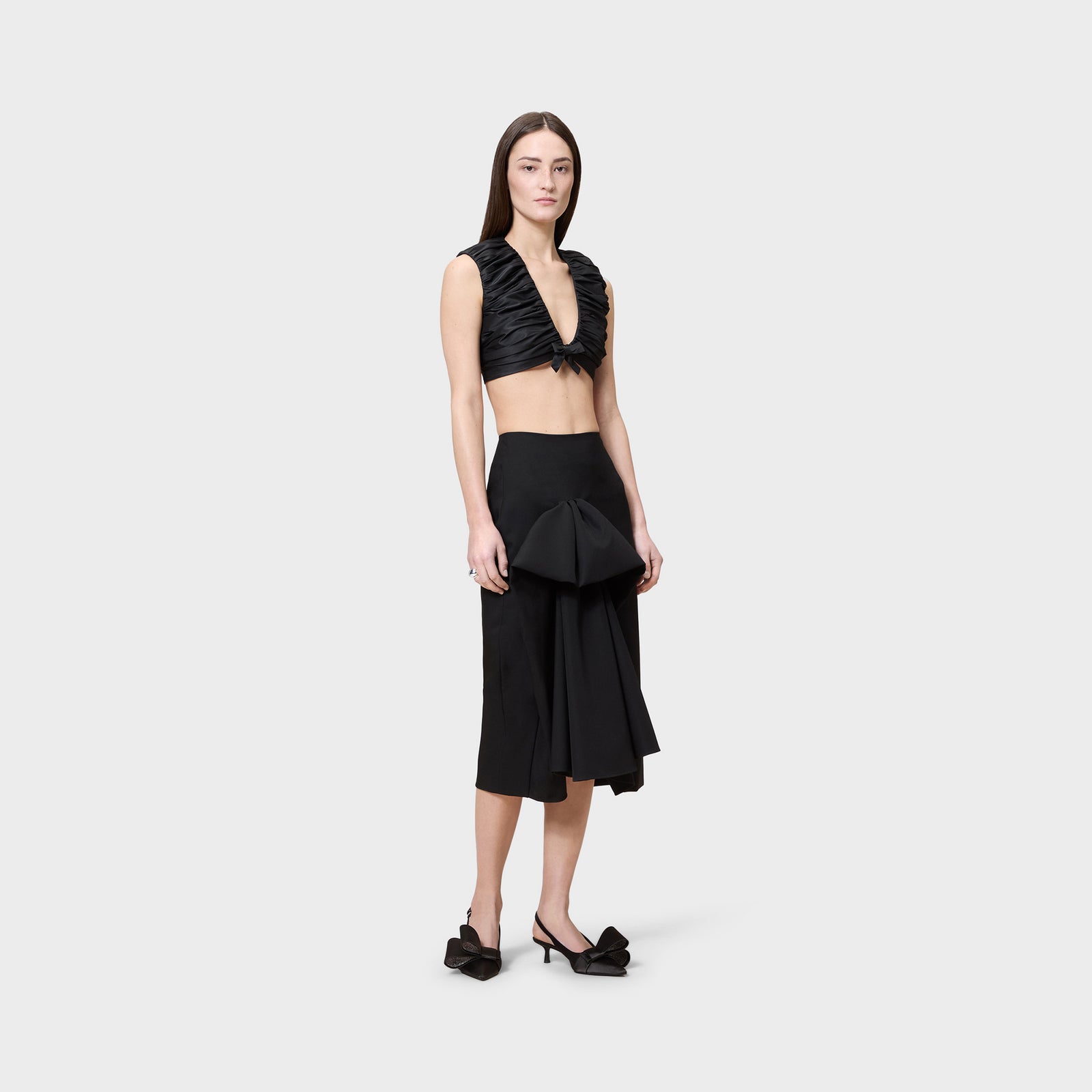 PLEATED TAFFETA CROPPED TOP – Viktor&Rolf