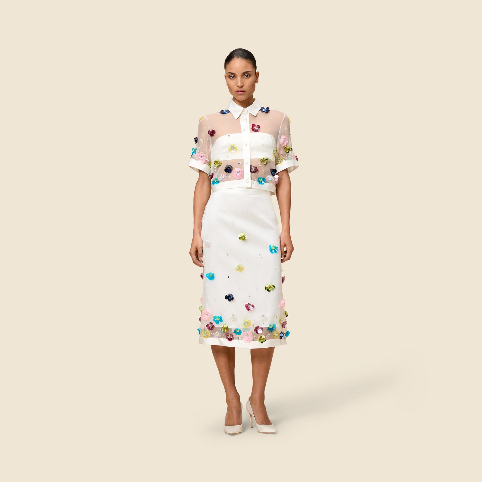 【VIKTOR & ROLF】STRAIGHT MIDI SKIRT WITH SLIT ラベンダー HEM CUT SATIN SKIRT – Viktor&Rolf