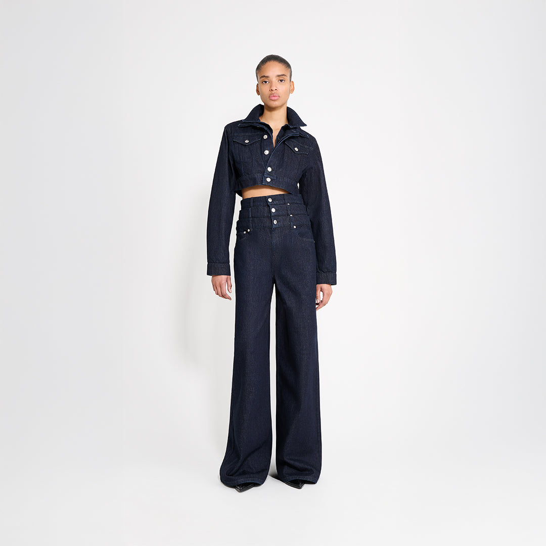 MULTI-LAYERED CROPPED DENIM JACKET – Viktor&Rolf